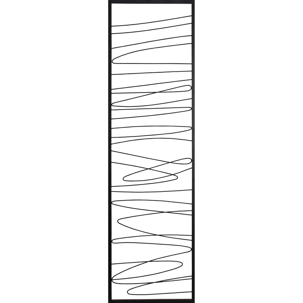 Studio Line - Linear 19.8" Wide Wall Art, Black - Detail Image - W6556