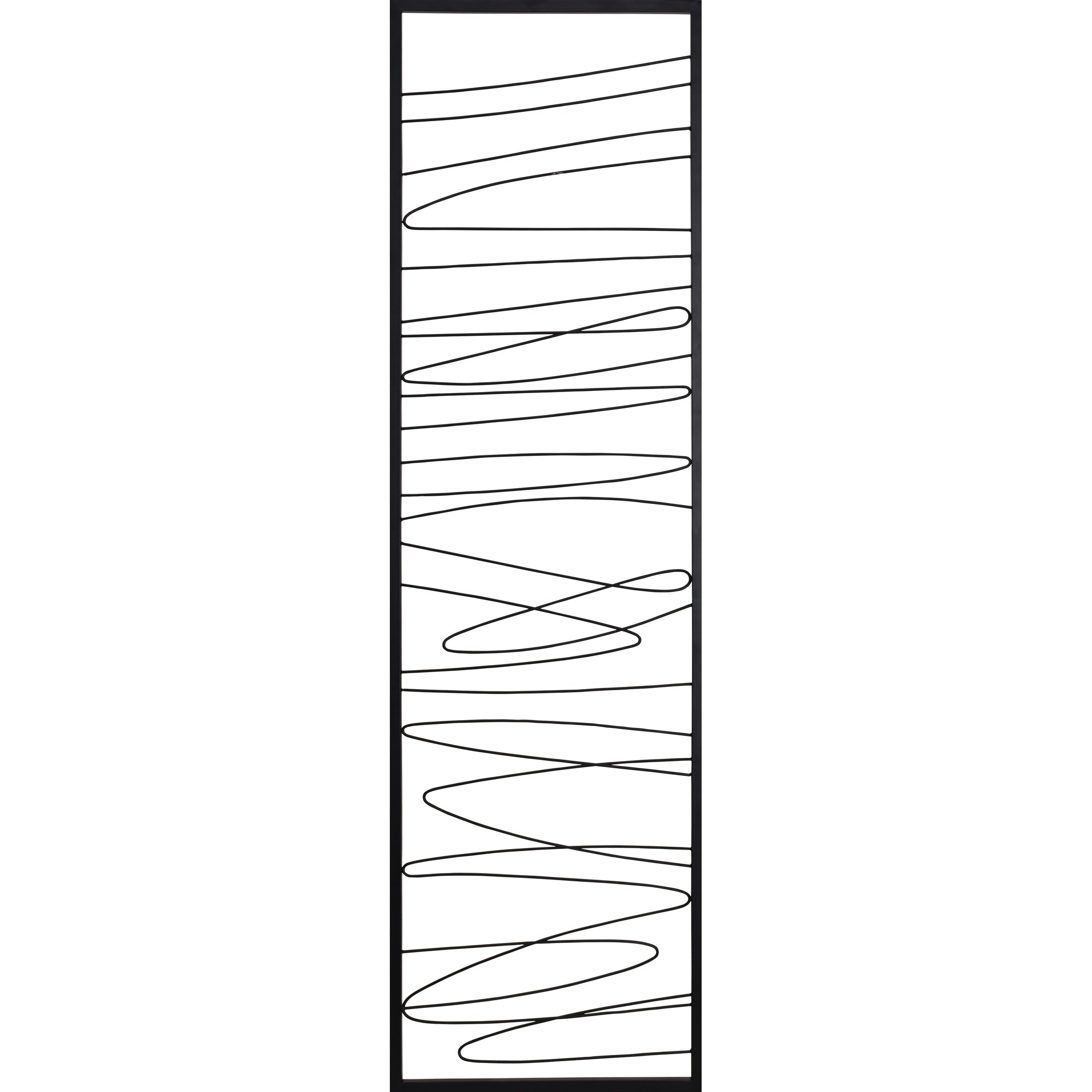 Studio Line - Linear 19.8" Wide Wall Art, Black - Detail Image - W6556