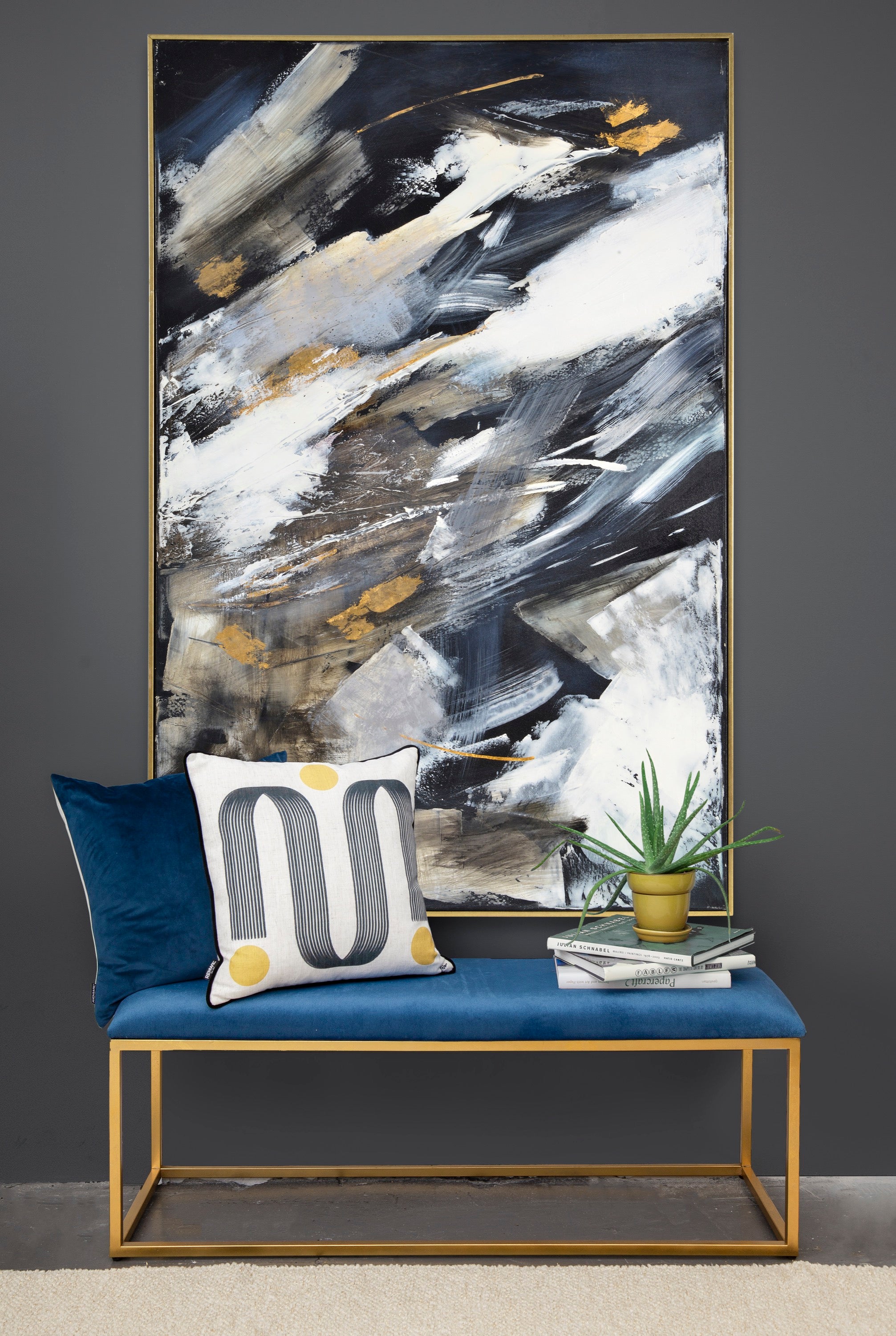 Westmount 40" Wide Canvas Art, Gold - Lifestyle Image - OL1903