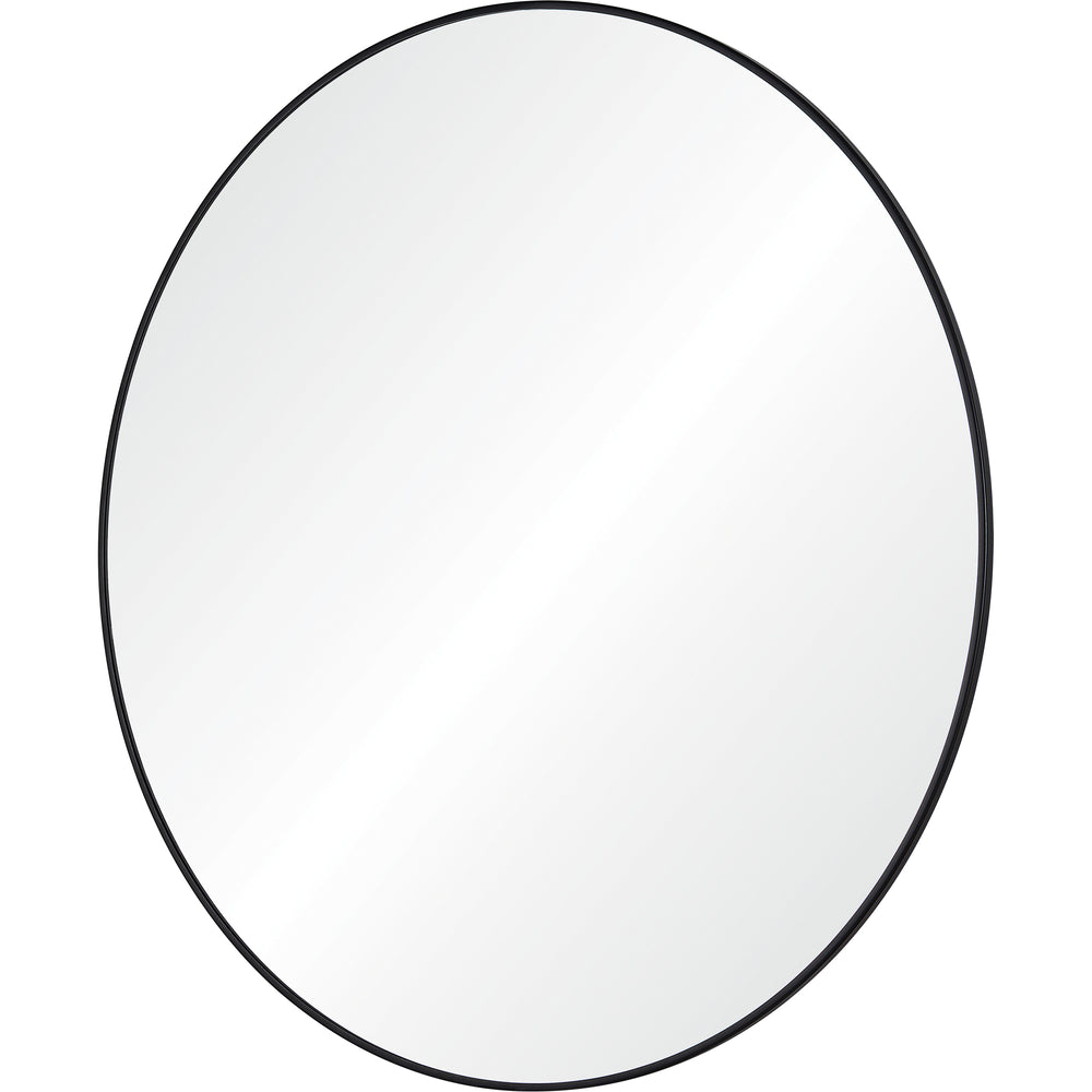 Cori 40" Tall Round Wall Mirror, Black - Angle Image - MT2415