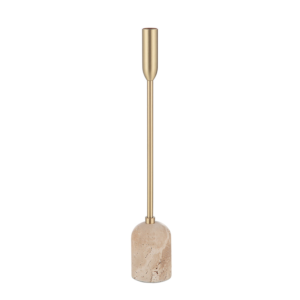 Vesta Indoor Iron Set Of 3 Tapered Candle Holder, Satin Brass - Additional Image 4 - CAN184
