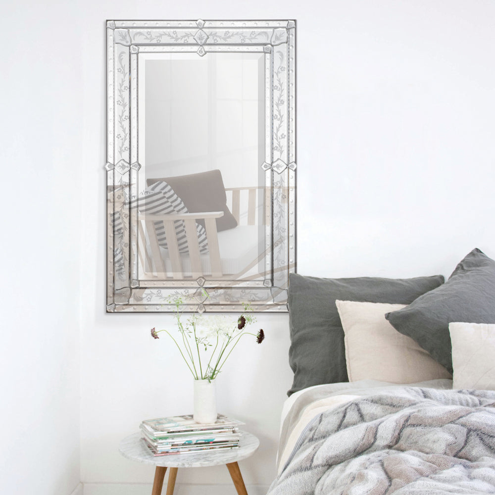 Vincenzo 36" Tall Rectangle Wall Mirror - Lifestyle Image - MT1301