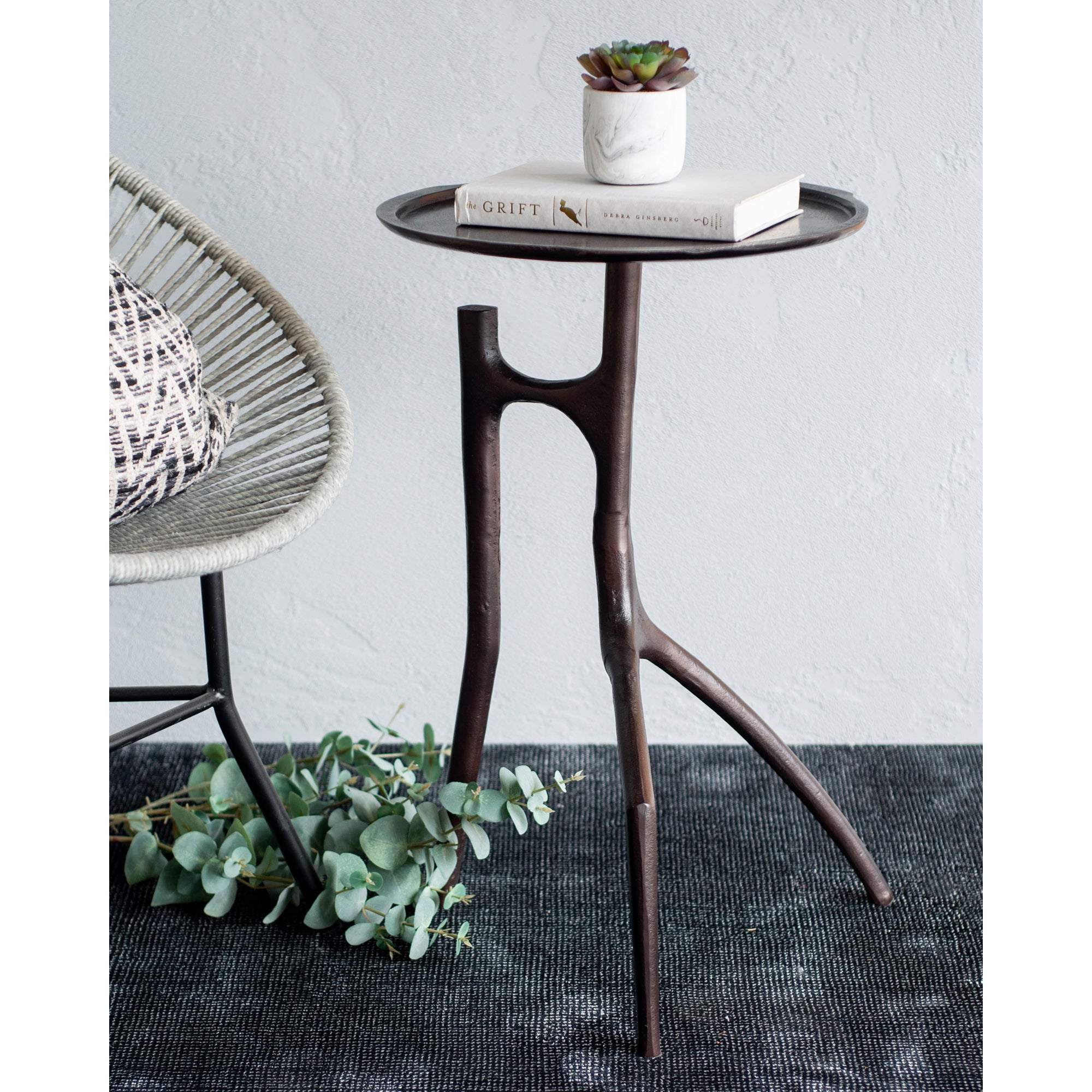 Maadi Indoor Aluminum Table, Bronze - Lifestyle Image - TA194
