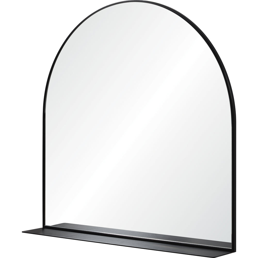 Wearstley 35" Tall Arch Wall Mirror, Black - Angle Image - MT2424