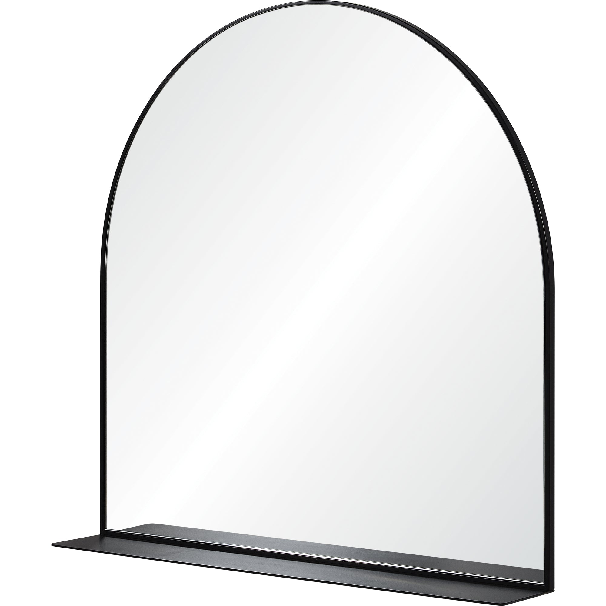Wearstley 35" Tall Arch Wall Mirror, Black - Angle Image - MT2424