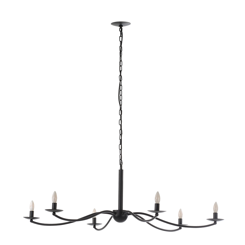 Landen 75.75" Height Ceiling Fixture, Powder Coated Matte Black - Main Image - LPC4495