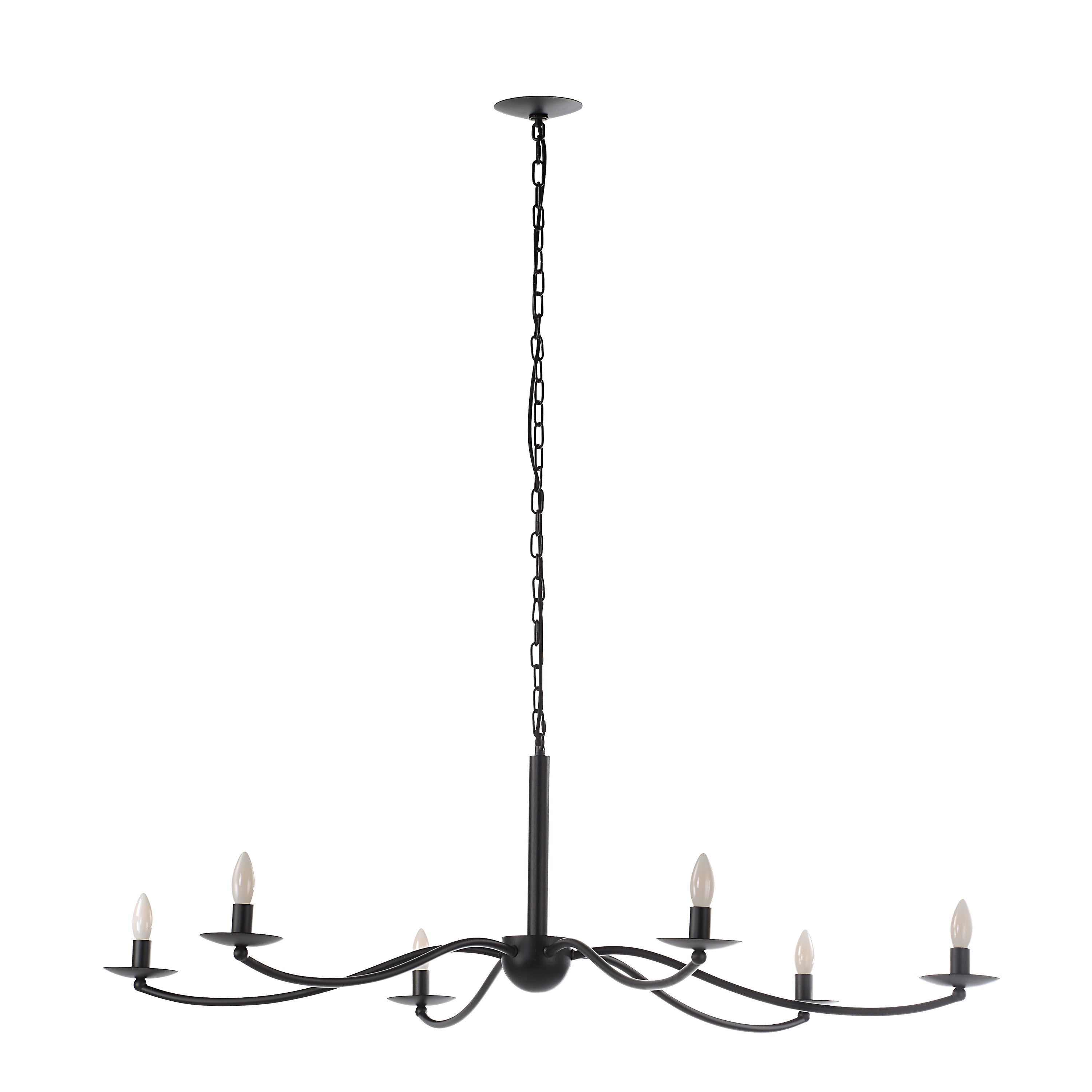 Landen 75.75" Height Ceiling Fixture, Powder Coated Matte Black - Main Image - LPC4495