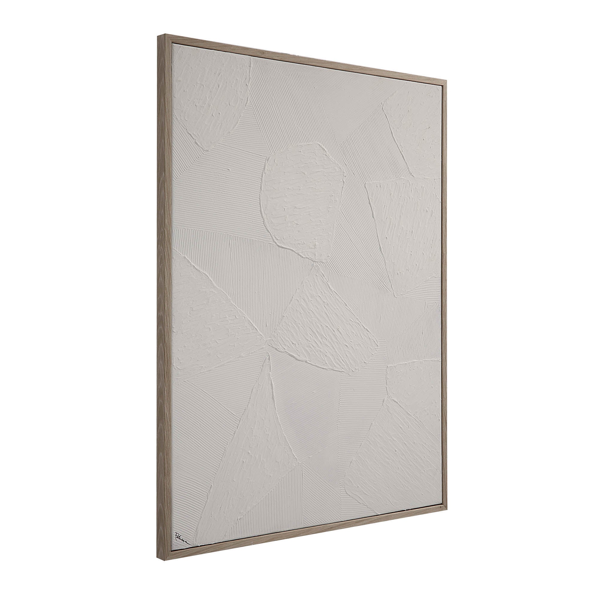 Cairns 48" Wide Canvas Art, White - Angle Image - OL2128