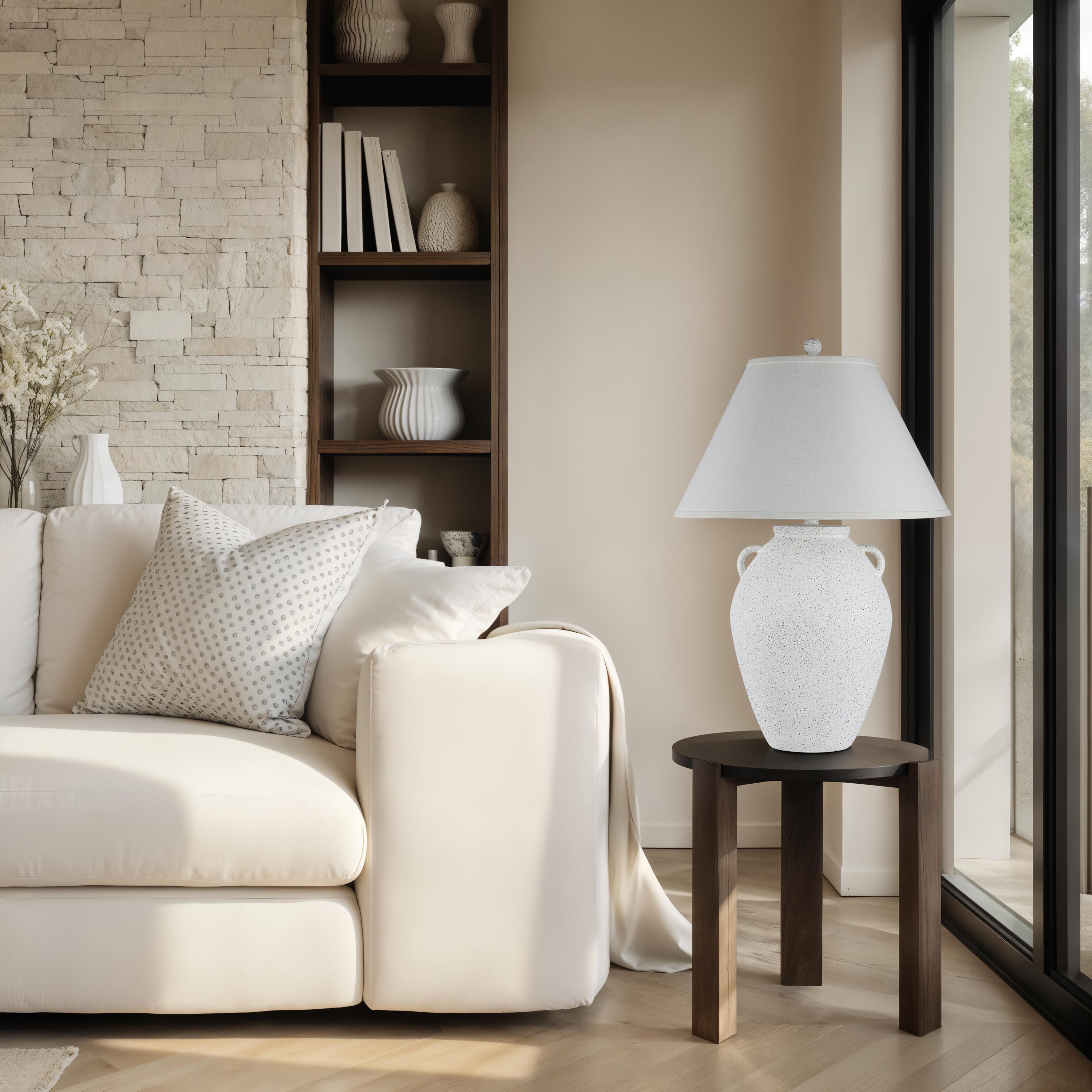 Aloria 29.25" Height Table Lamps, Off-White - Lifestyle Image - LPT1381EV