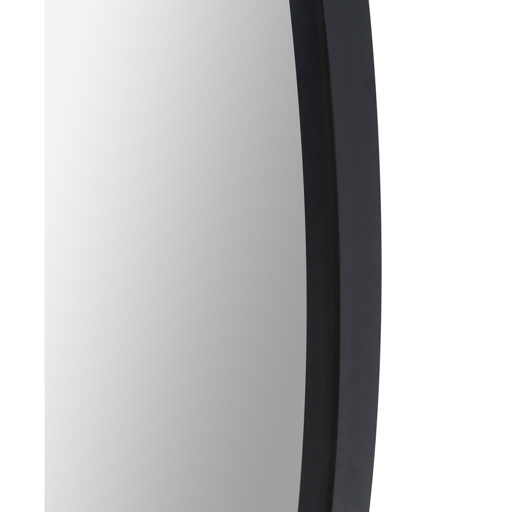 Cori 40" Tall Round Wall Mirror, Black - Additional Image 2 - MT2415