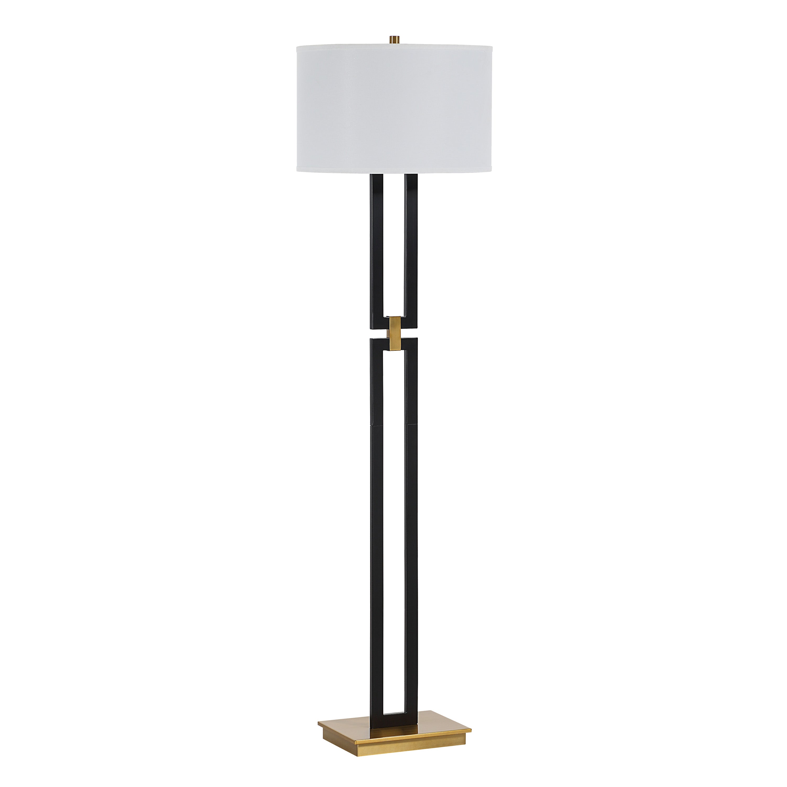 Theo 64.5" Height Floor Lamps, Matte Black - Angle Image - LPF3186EV