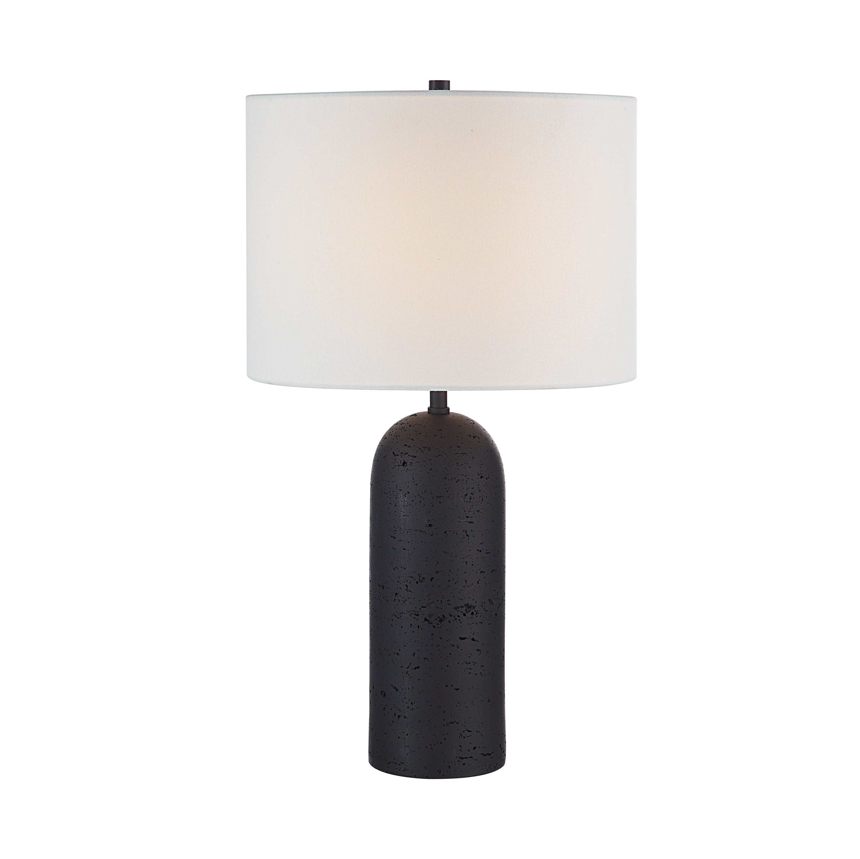 Augusta 25" Tall Black Resin Table Lamp with Drum Linen Shade (Set of 2) - Additional Image 2 - LPT1267-SET2