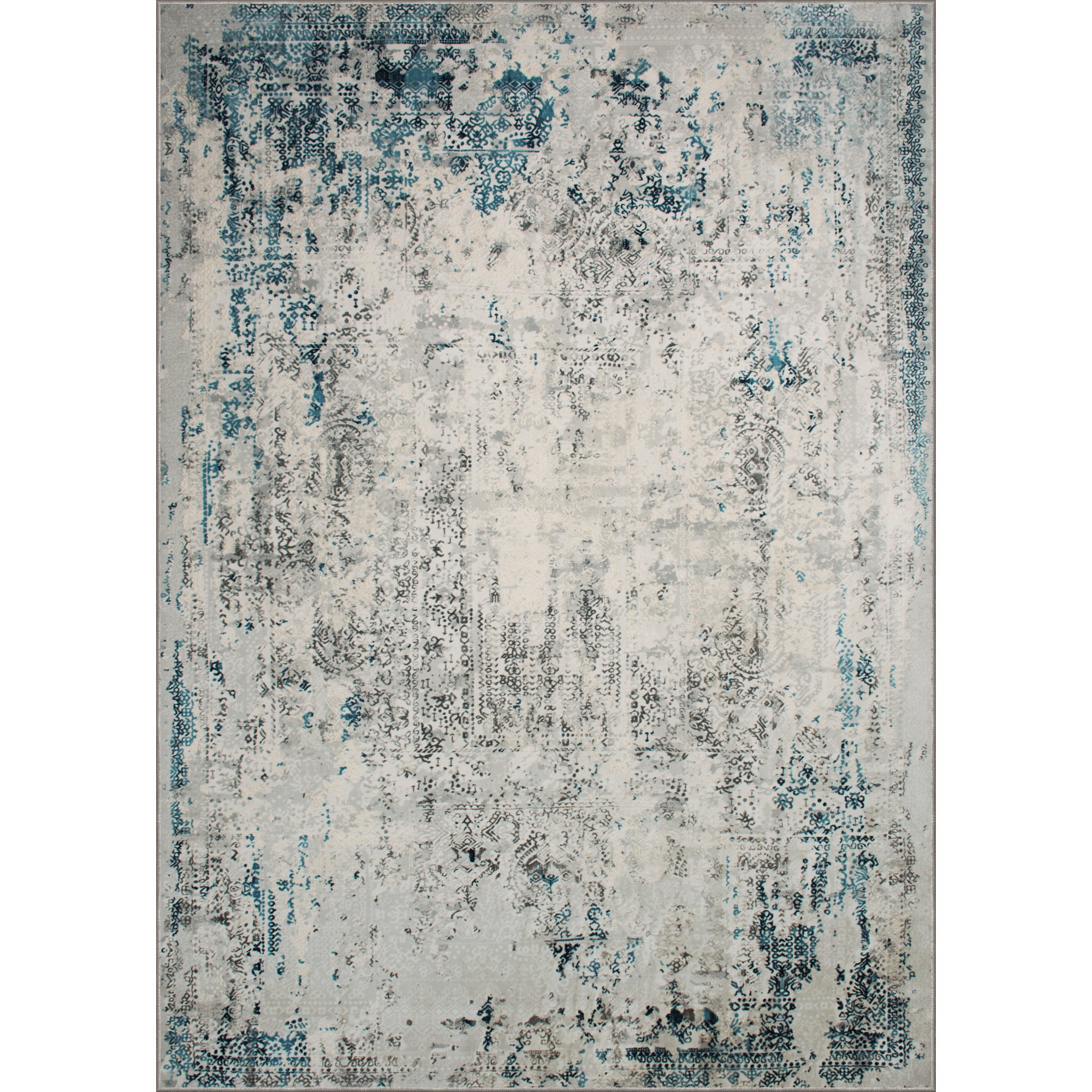 Ariella 3x5 Power loomed Indoor Rug, Blue - Main Image - RARI-18612-35