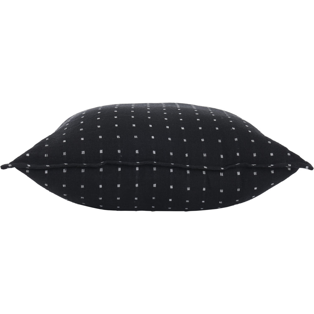 Brittany 20X20 Indoor Pillow, Black - Angle Image - PWFL1400