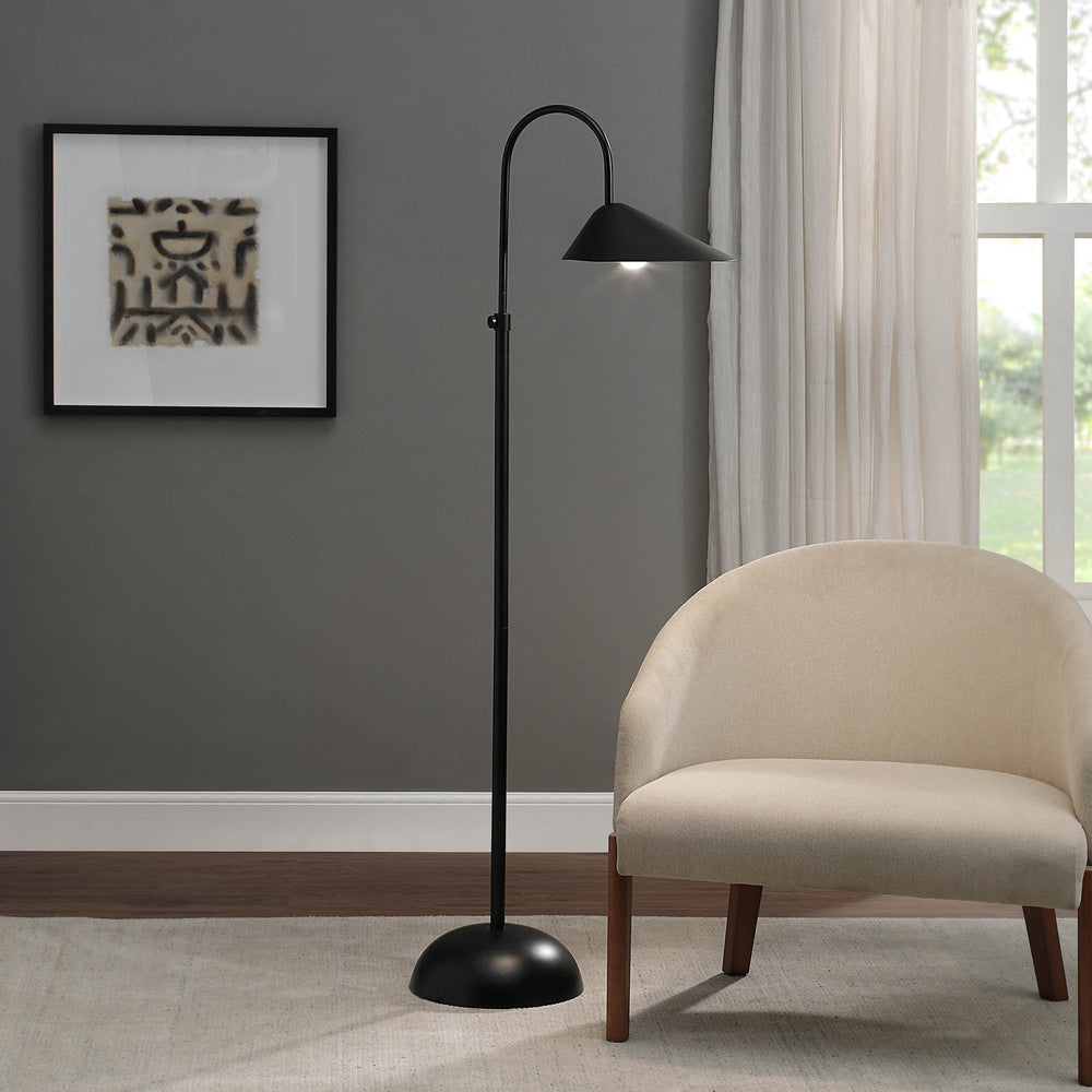 Forte 68.5" Length Floor Lamp, Matte Black - Lifestyle Image - LPF3145