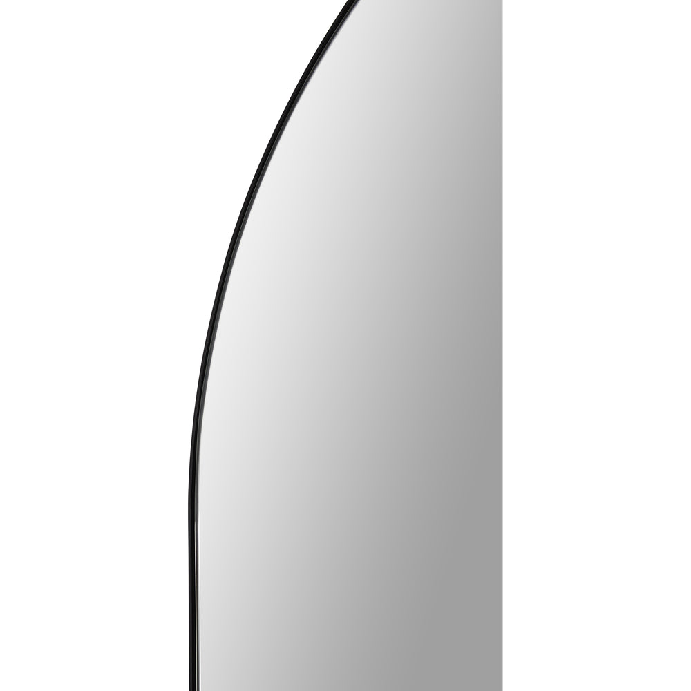 Webster 40" Tall Oval Wall Mirror, Black - Detail Image - MT2394