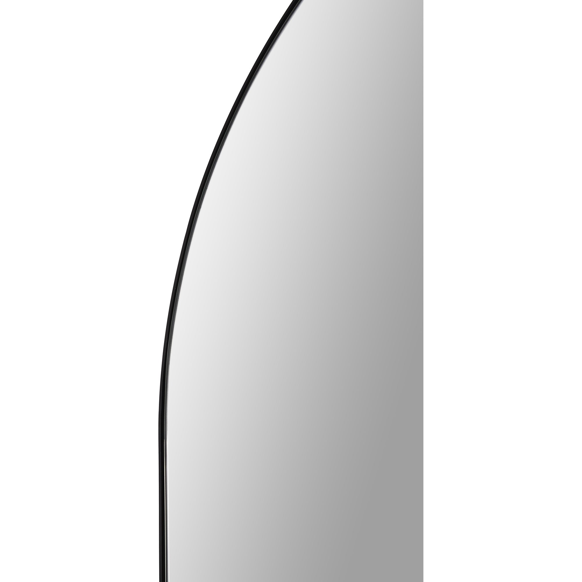 Webster 40" Tall Oval Wall Mirror, Black - Detail Image - MT2394