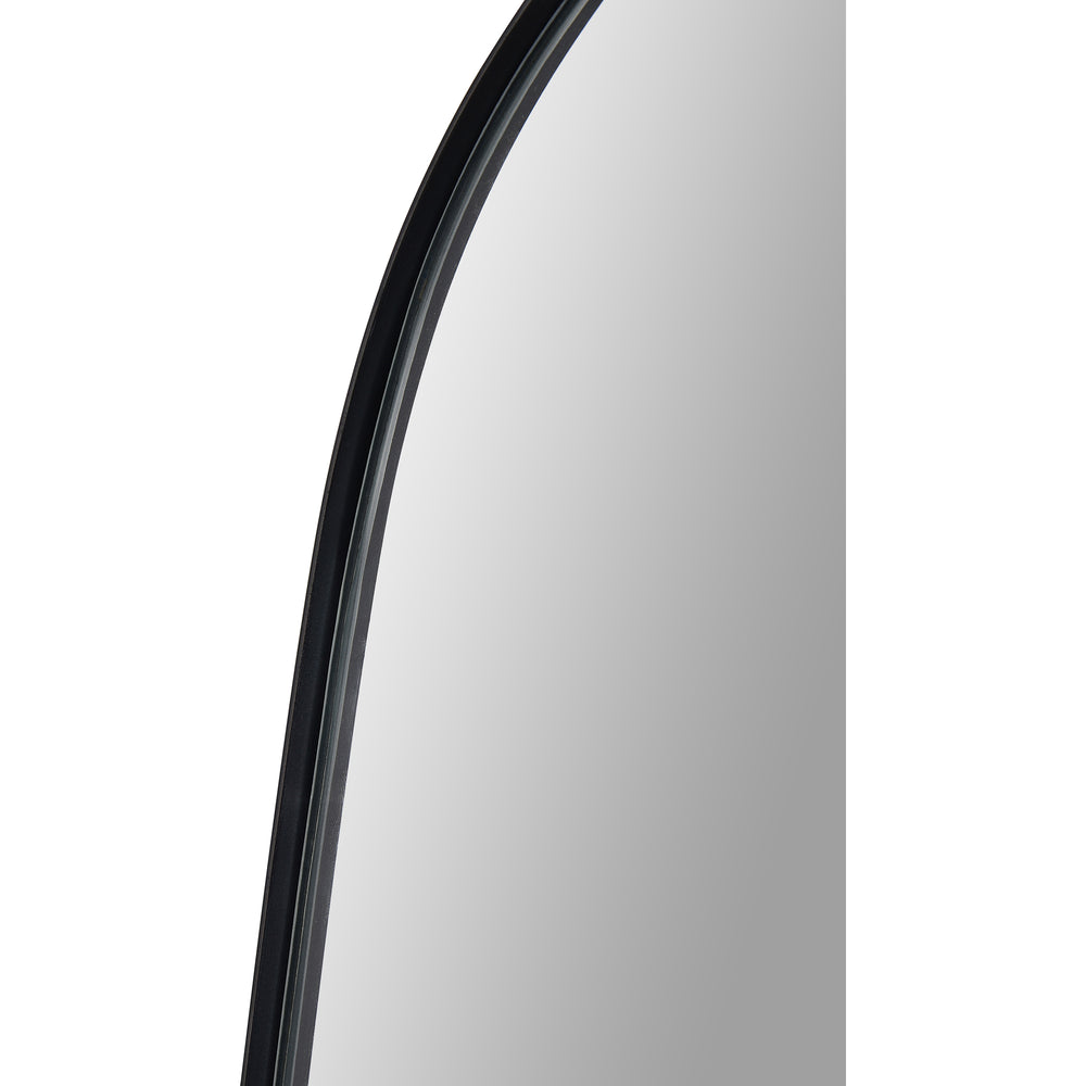 Bergen 36" Tall Rectangle Wall Mirror, Black - Detail Image - MT2449