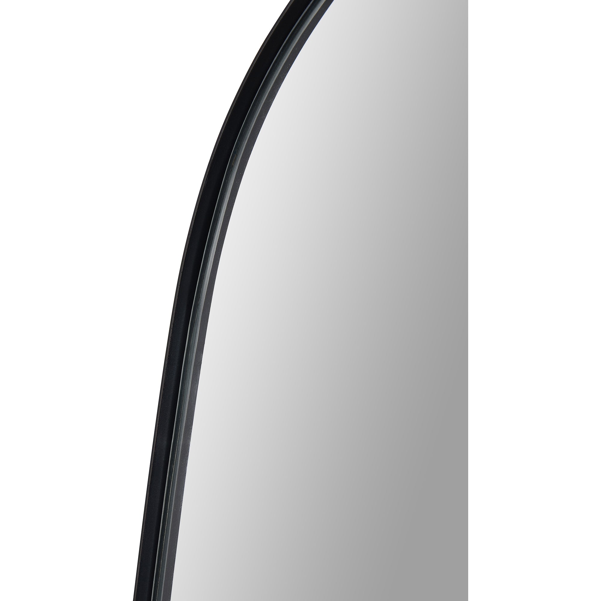 Bergen 36" Tall Rectangle Wall Mirror, Black - Detail Image - MT2449