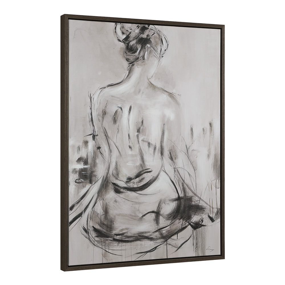Evelyne 48" H x 36" W Canvas Art, White - Angle Image - OL2184