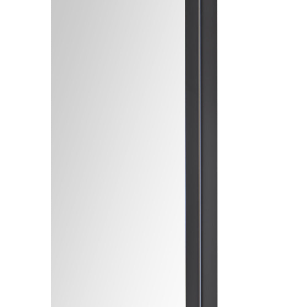 Jackline 36" Tall Rectangle Wall Mirror, Black - Additional Image 2 - MT2511