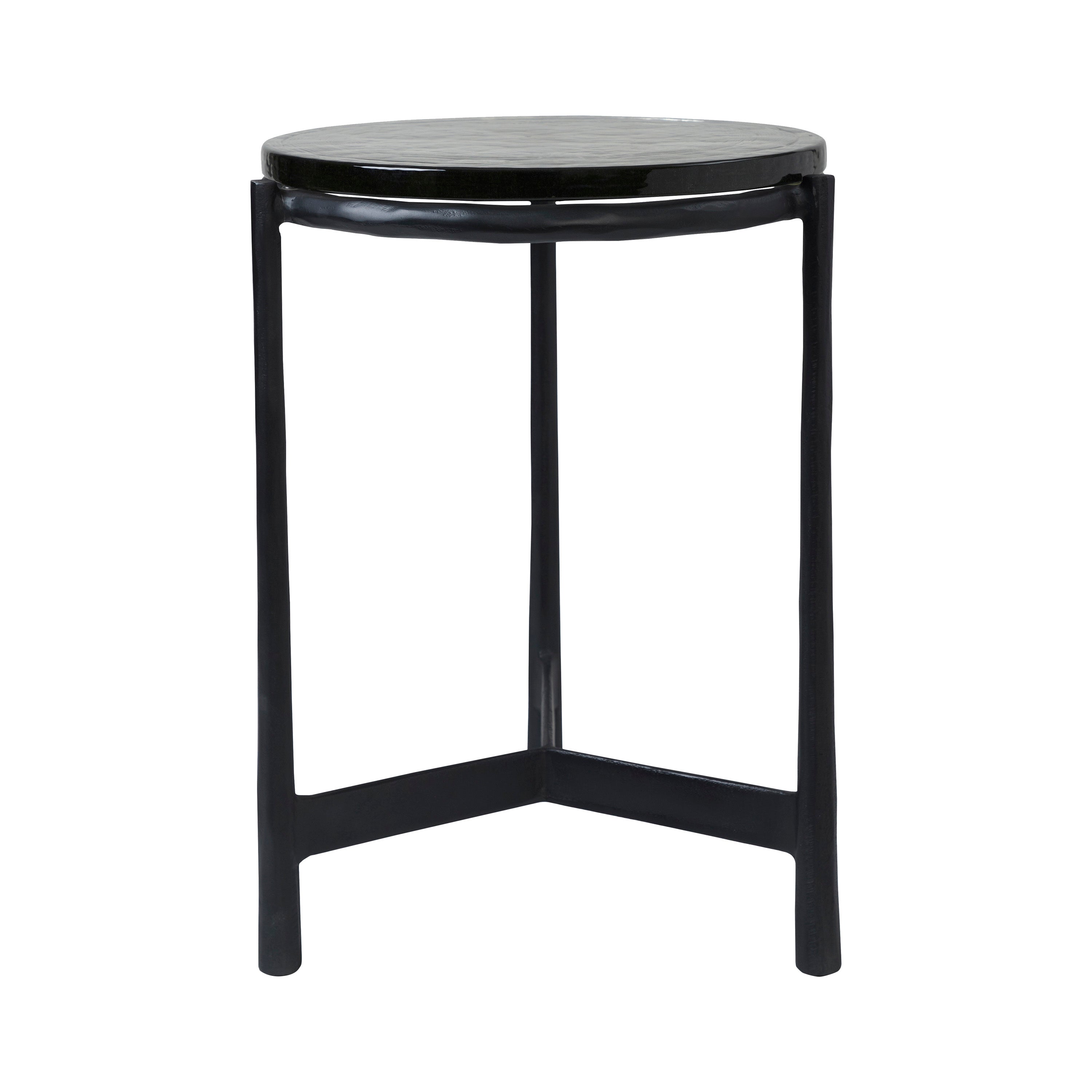 Avila Indoor Cast Aluminum Side Table, Black - Main Image - TA500