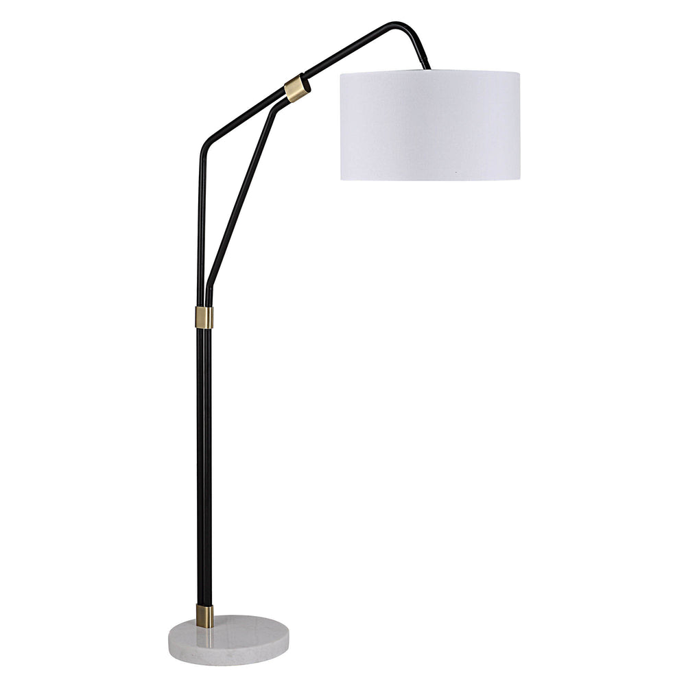 Wroxton 71" Length Floor Lamp, Matte Black - Angle Image - LPF3143