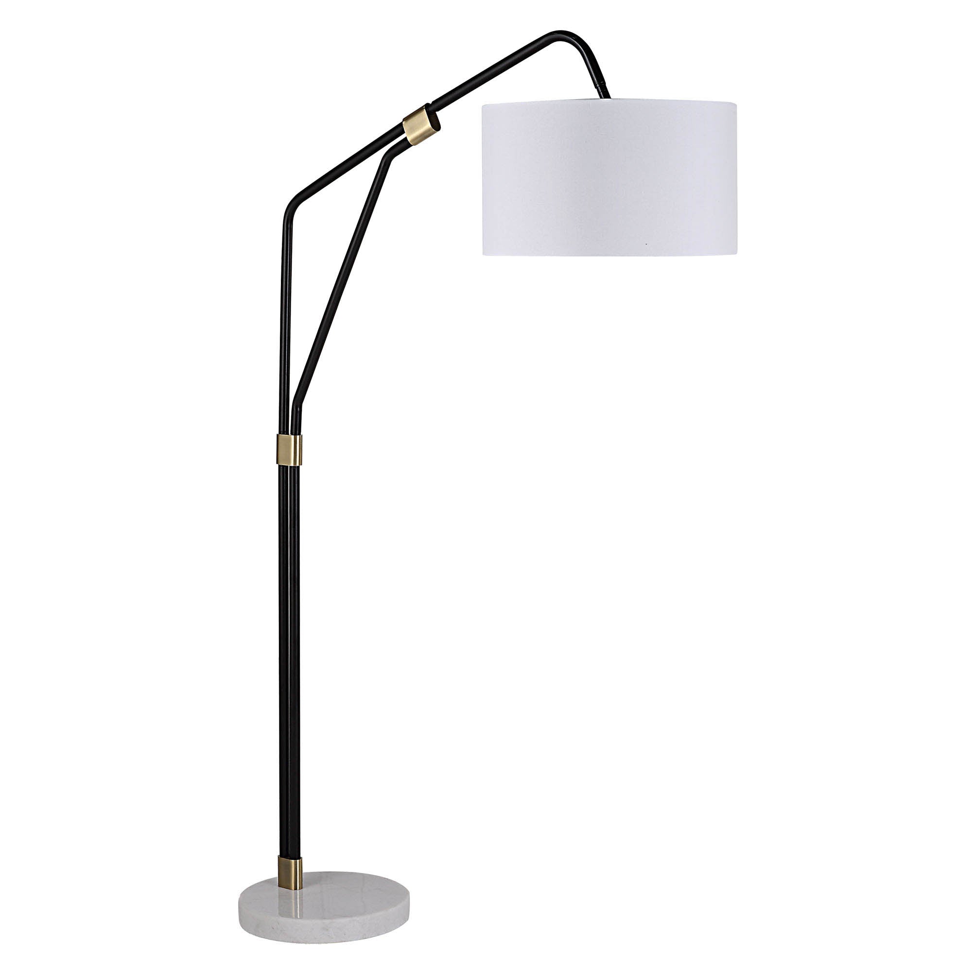 Wroxton 71" Length Floor Lamp, Matte Black - Angle Image - LPF3143