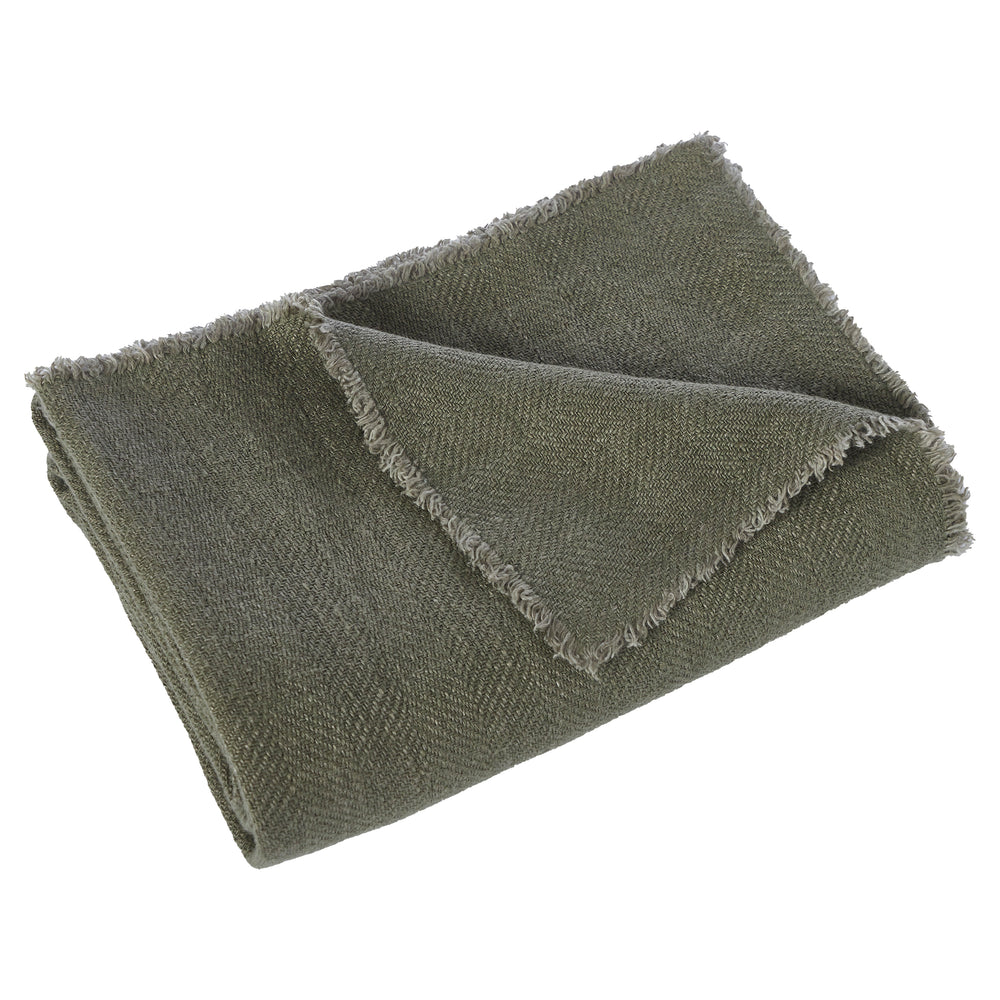 Vernier 70X50 Throw Blanket, Dark Green - Main Image - THR1014