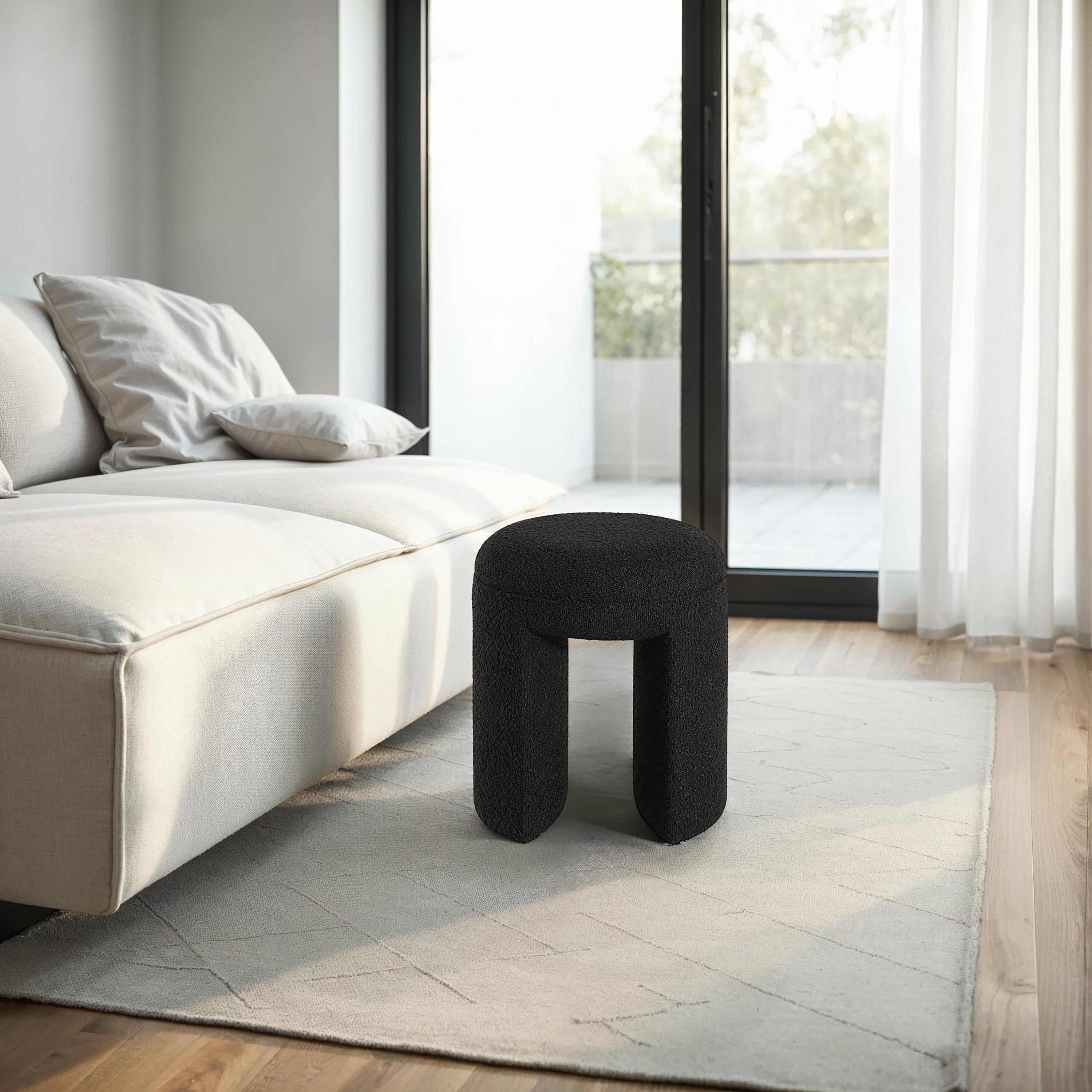 Amrah 16.93" Height Stool, Black - Lifestyle Image - CHA110