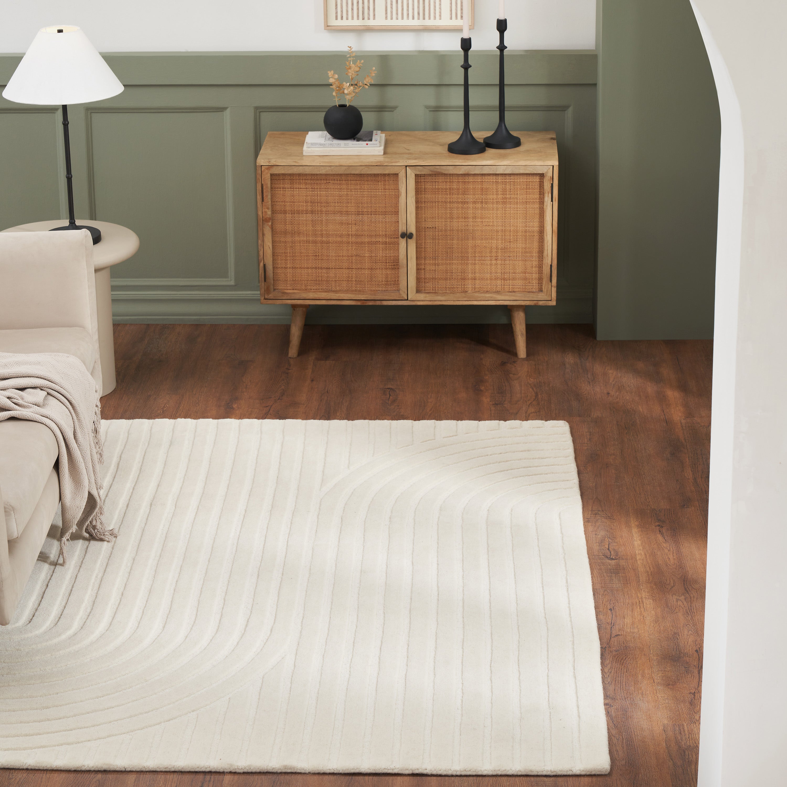 Cantu 7'10" x 10'2"" ft Handwoven Indoor Rug, Ivory - Lifestyle Image - RCAN-21141-810