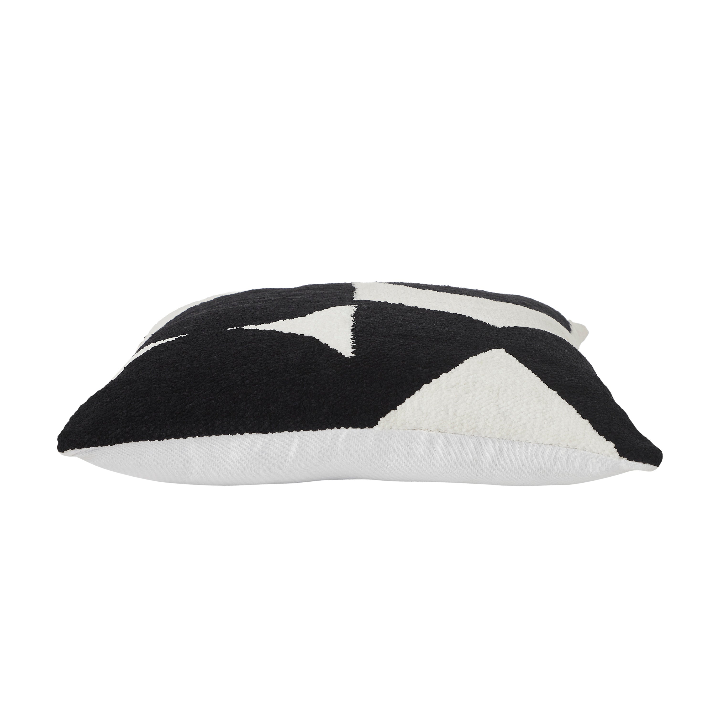 Mauro 20X20 Indoor Pillow, Black - Angle Image - PWFL1467