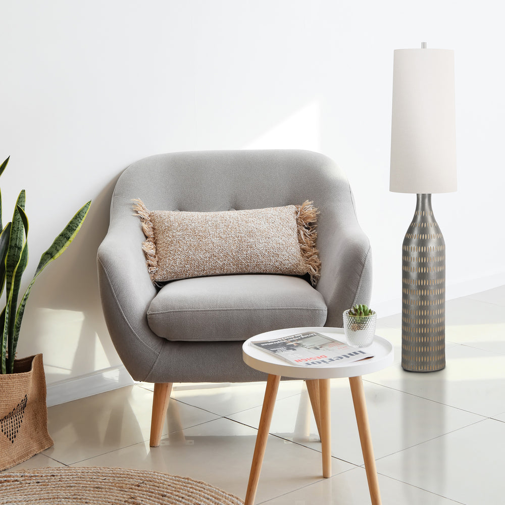 Crake 66.5" Height Floor Lamp, Brown - Lifestyle Image - LPF3163