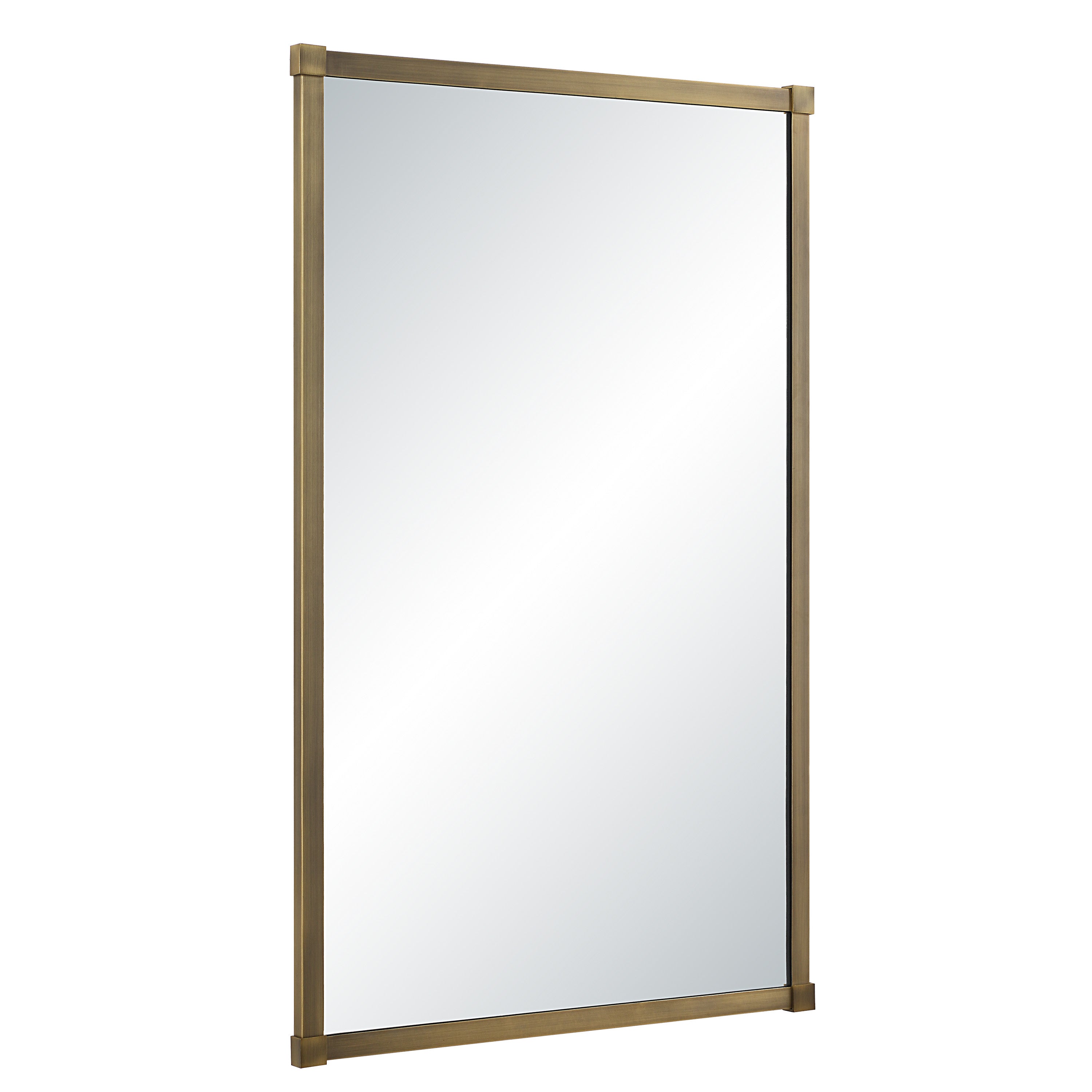 Khaya 35" H x 22" W Wall Mirror, Yellow - Angle Image - MT2738