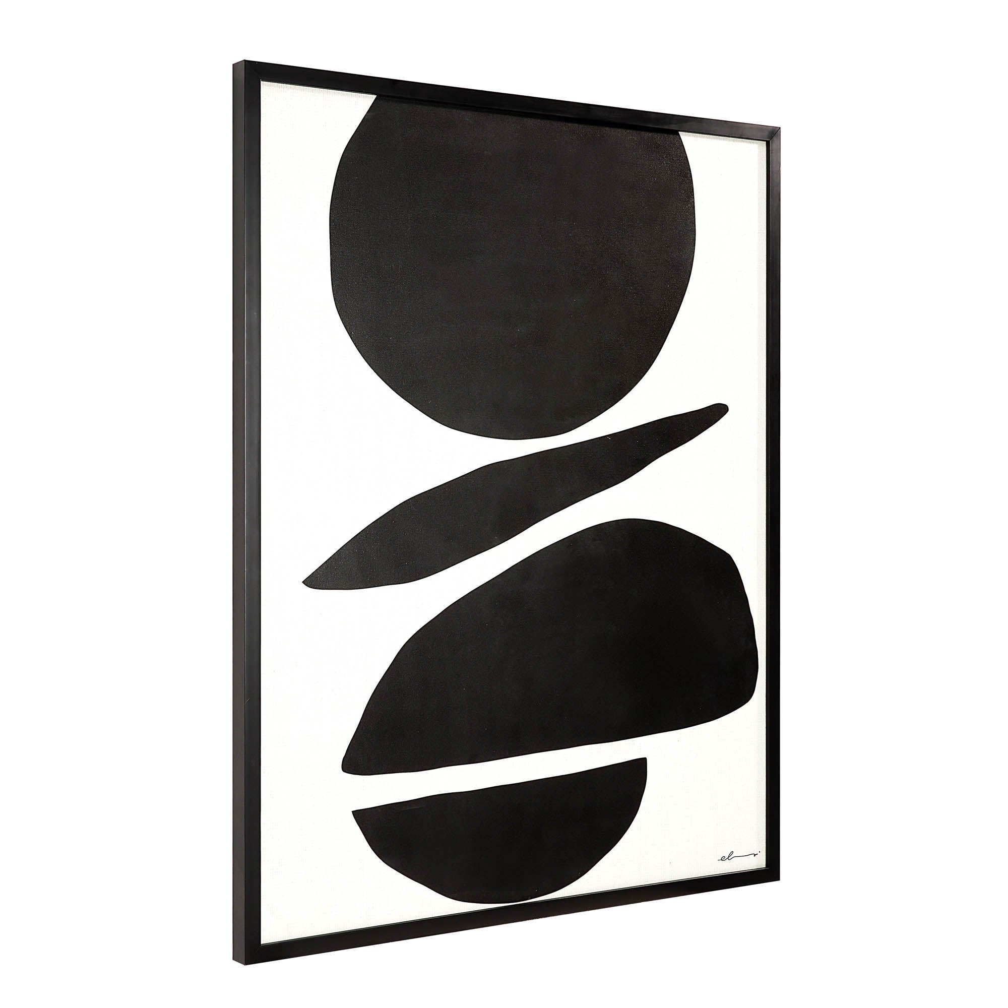 Cercola 45" Wide Wall Art, Black - Angle Image - PA0036