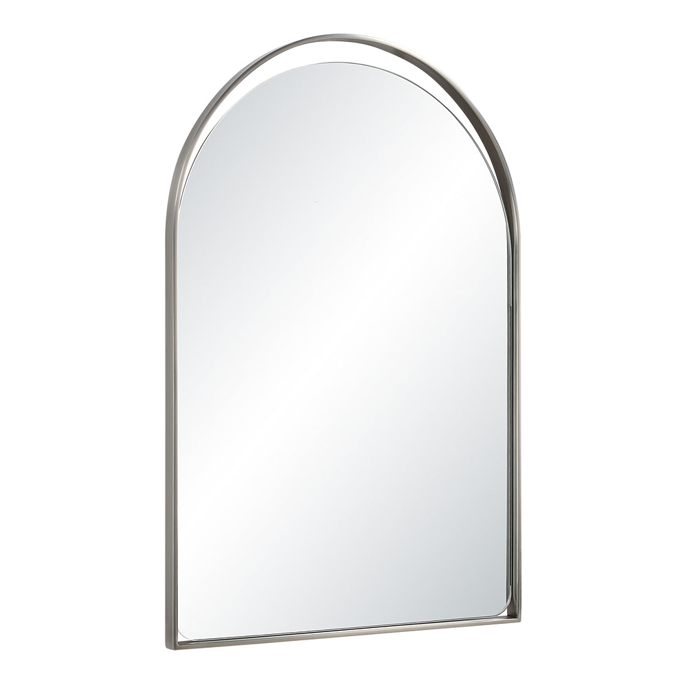 Mentha 30" H x 20" W Wall Mirror, Silver - Angle Image - MT2730