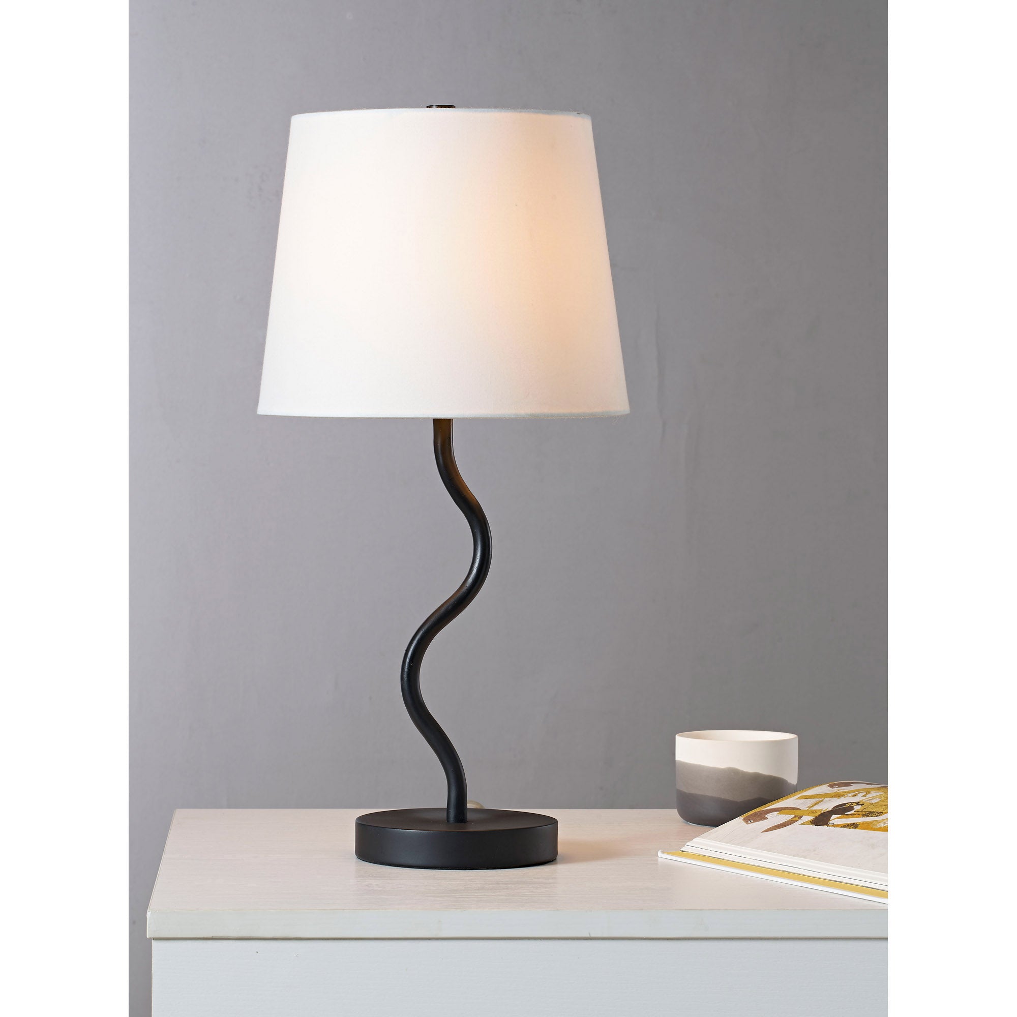 Mayssa 19.75" Length Table Lamp, Matte Black - Additional Image 3 - LPT1232