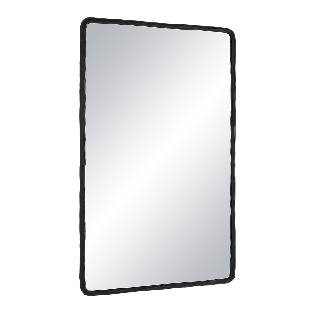 Jorah 36" Tall Rectangle Wall Mirror, Black - Angle Image - MT2674