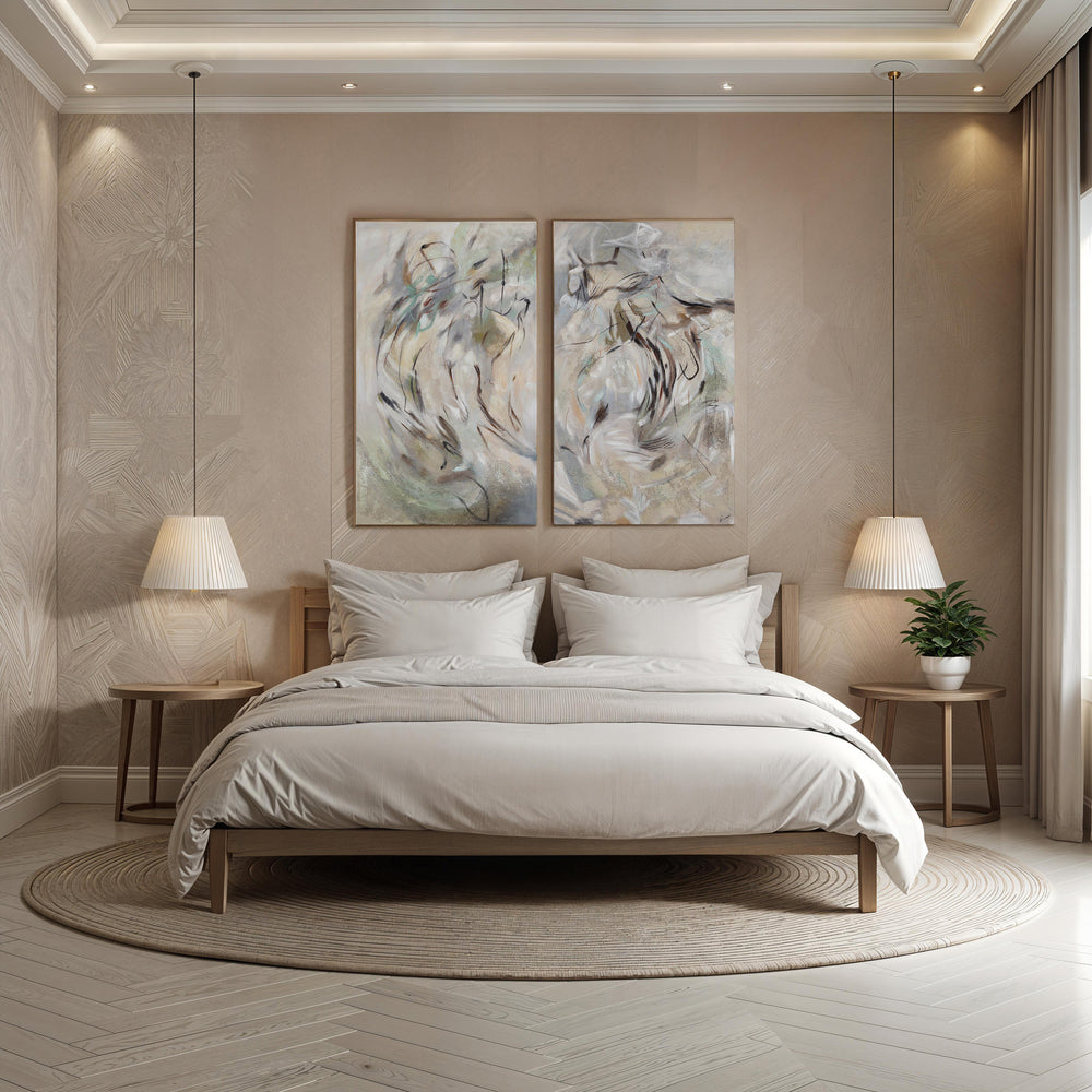 Torres 50" H x 30" W Canvas Art, (2 Piece Set) - Lifestyle Image - OL2237