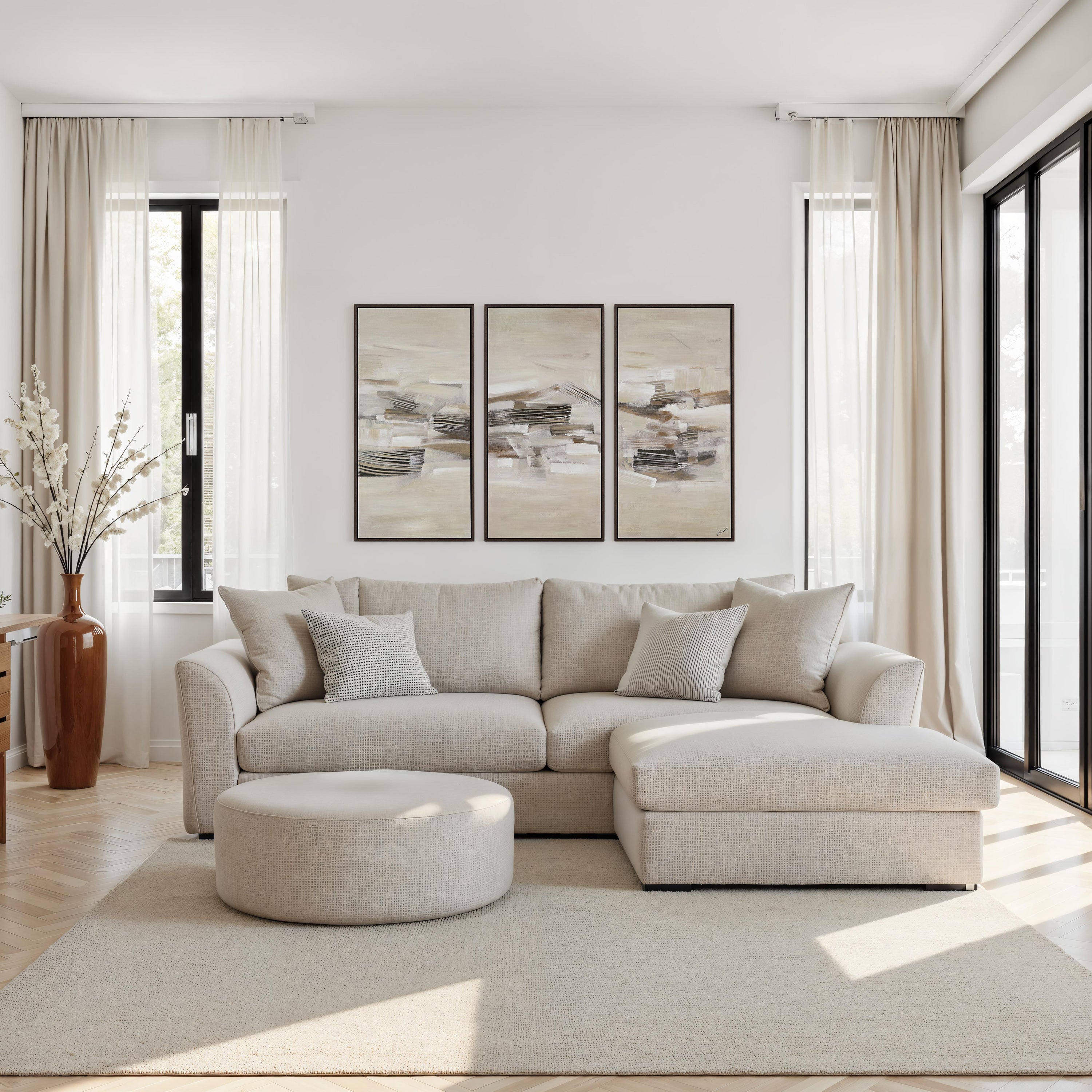 Lux 40" H x 20" W Canvas Art, (3 Piece Set) - Lifestyle Image - OL2239