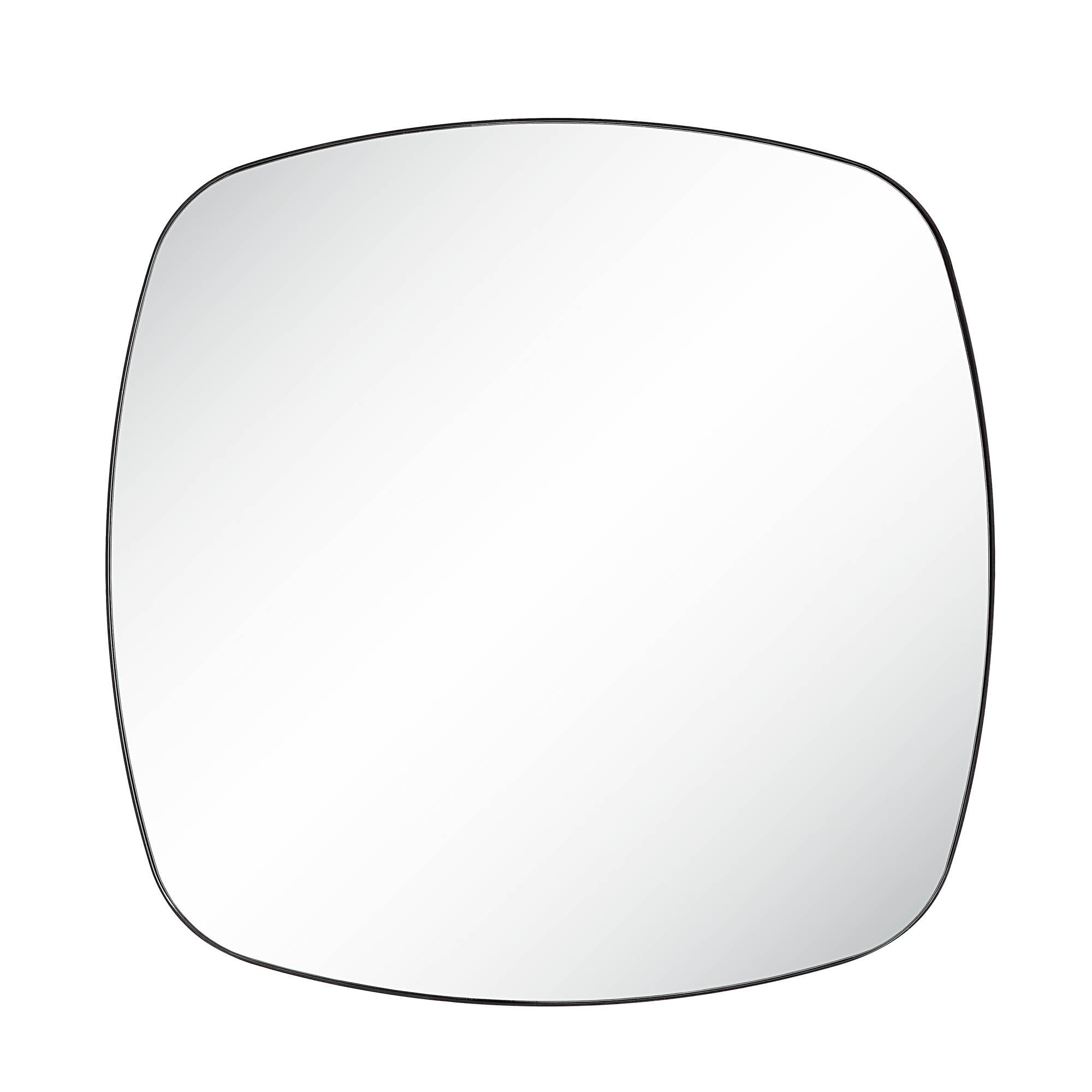 Sparti 36" Tall Square Wall Mirror, Black - Angle Image - MT2534