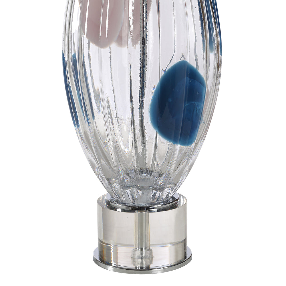Luxor 30.0" Height Table Lamps, Clear And Blue - Detail Image - LPT1417EV