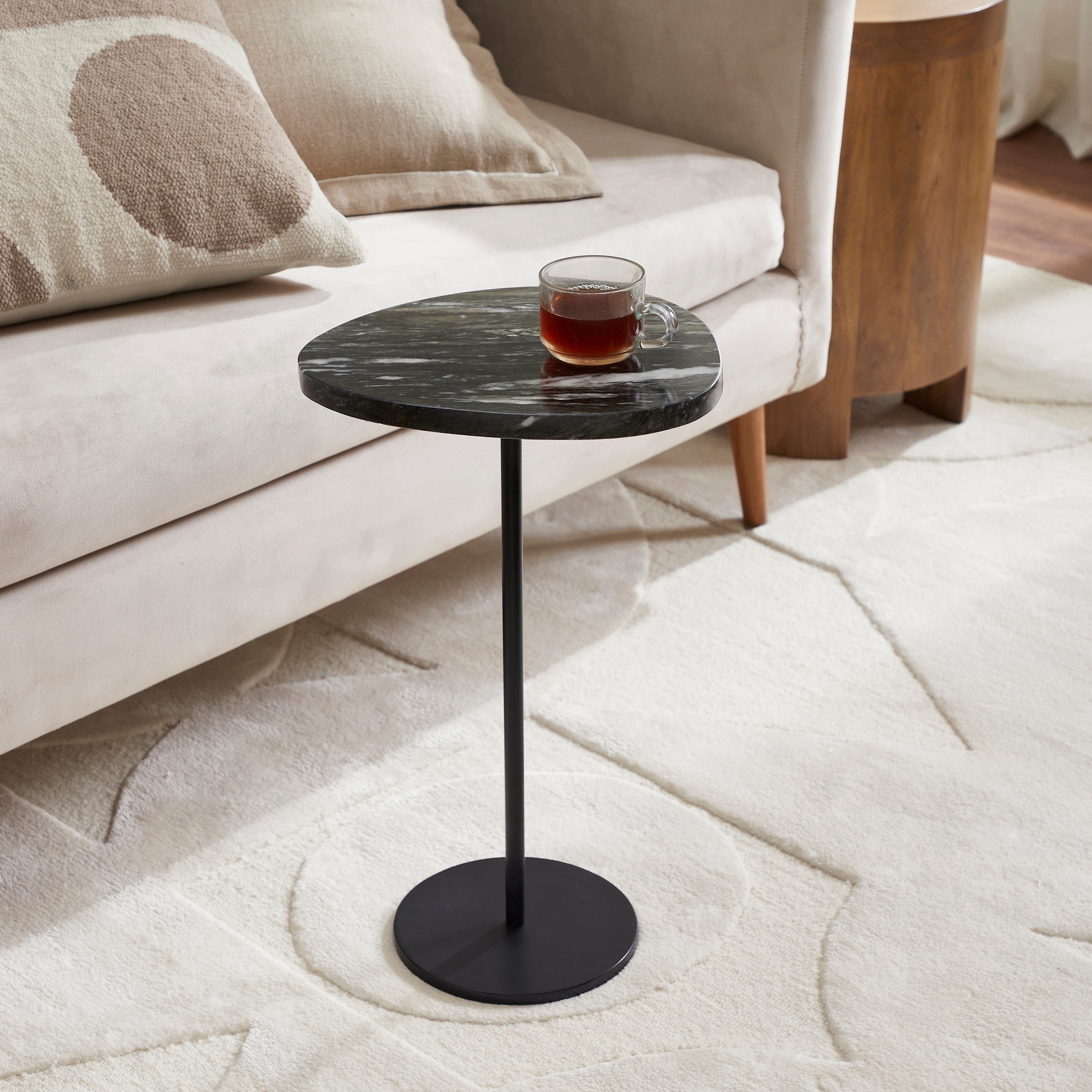 Adeline Indoor Iron Side Table, Black - Lifestyle Image - TA505