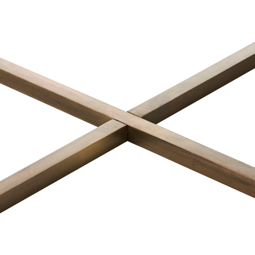 Liana Indoor Mango Wood Table, Antique Brass - Additional Image 4 - TA445