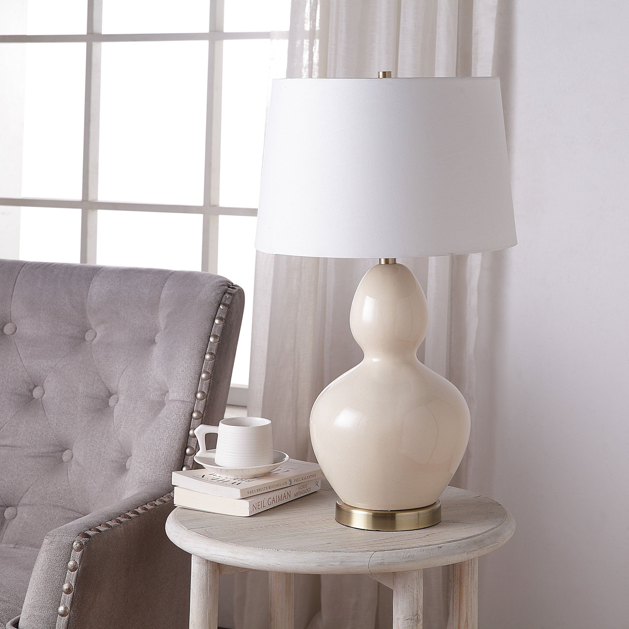 Jesula 26.75" Length Table Lamp- Set of two, Cream - Lifestyle Image - LPT1238-SET2