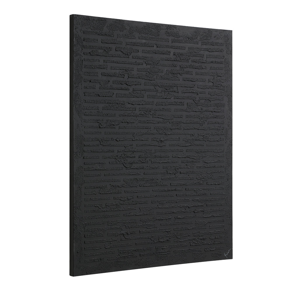 Kinetic 50" H x 40" W Canvas Art, Black - Angle Image - OL2193