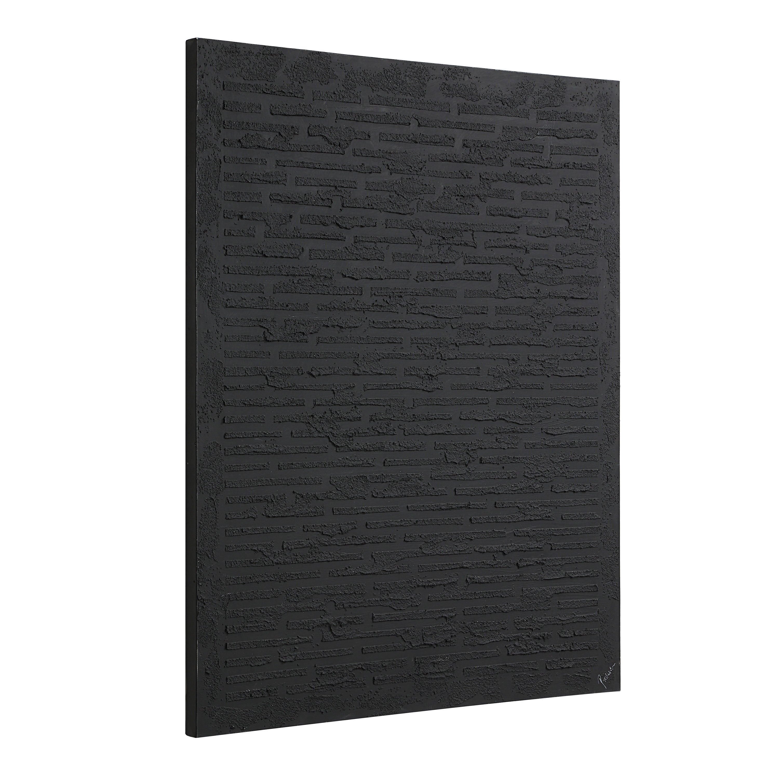 Kinetic 50" H x 40" W Canvas Art, Black - Angle Image - OL2193