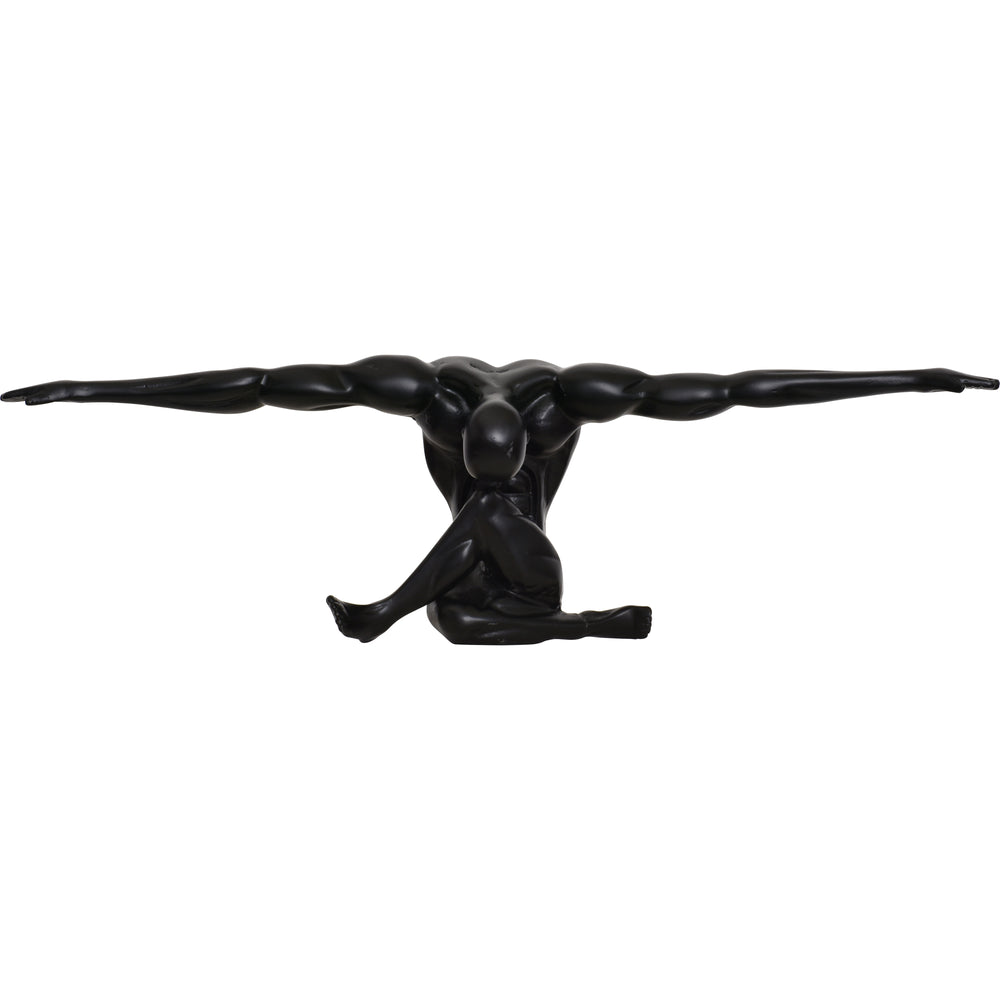 Mortal Indoor Aluminum Statue, Matte Black - Angle Image - STA727