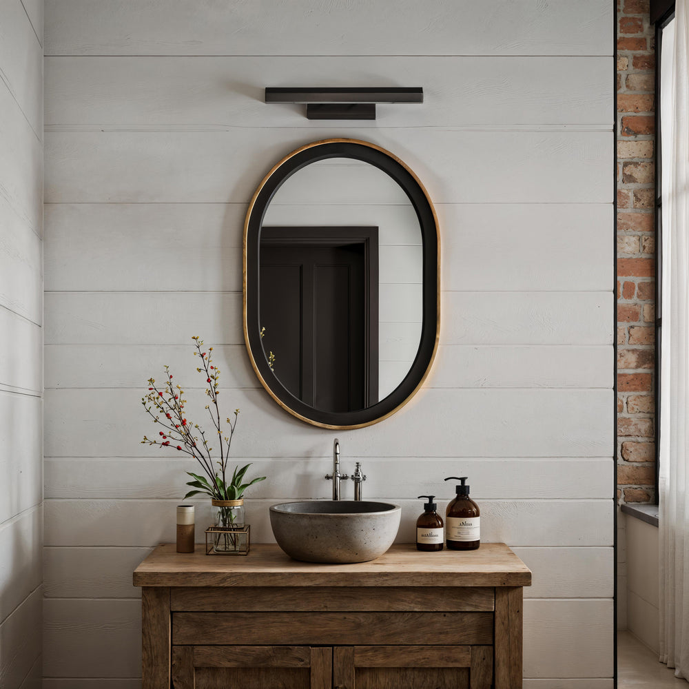 Nea 4.5" Height Wall Sconces, Plated Dark Bronze - White Label Lifestyle Image - WS174