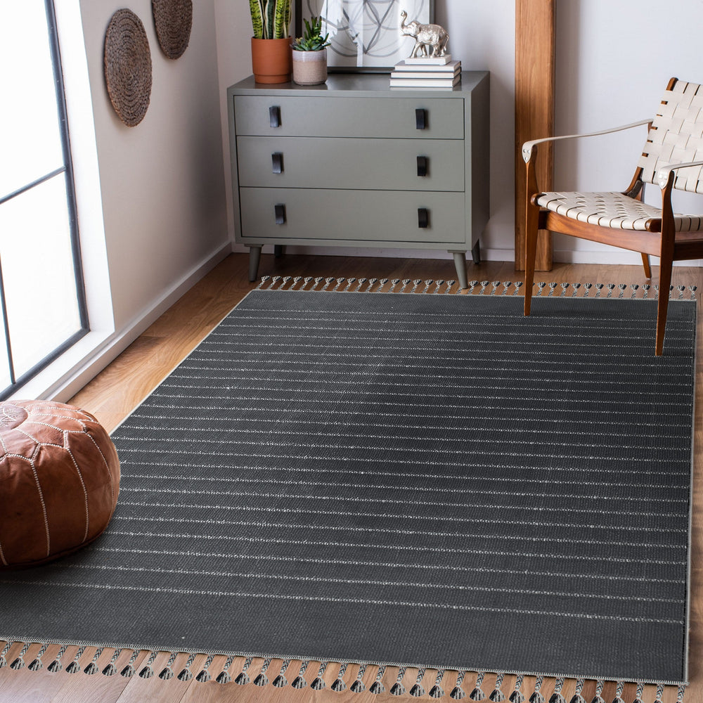 Ambrose 7'10 x 10'2 Power loomed Indoor Rug, Navy - Lifestyle Image - RAMB-10418-810